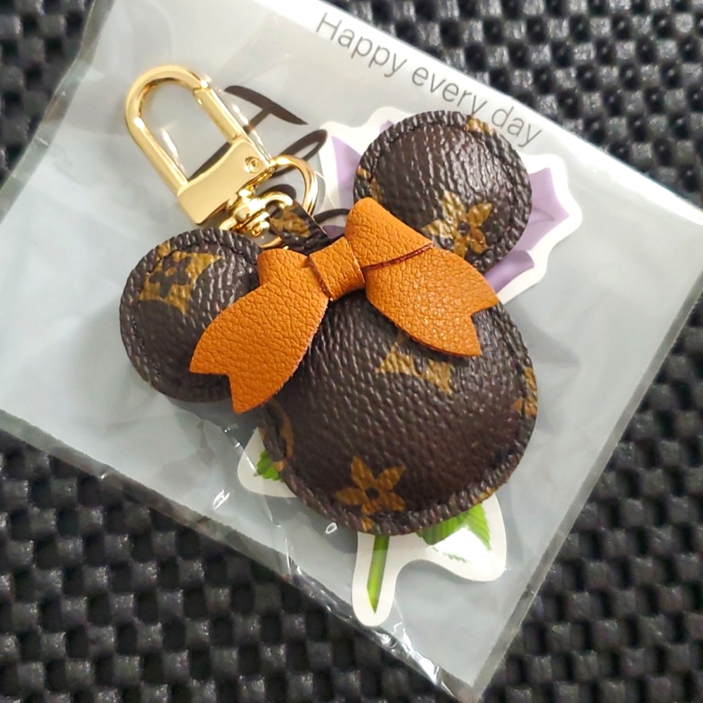 Monogram Minnie Mouse keychain / bag charm